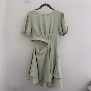 Princess Polly Sage Asymmetrical Dress